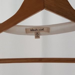 bleuh ciel Tops - Beautiful Sexy White Sheer Button Down Top bleuh ciel Tops - Beautiful Sexy White Sheer Button Down Top